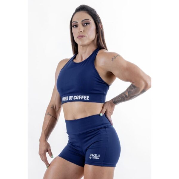 Short Pwrd by Coffe empina bumbum azul marinho