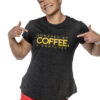 CAMISA PWRD BY COFFE - SNATCHES PRETO COM DOURADO