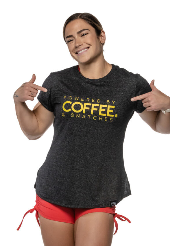 CAMISA PWRD BY COFFE - SNATCHES PRETO COM DOURADO