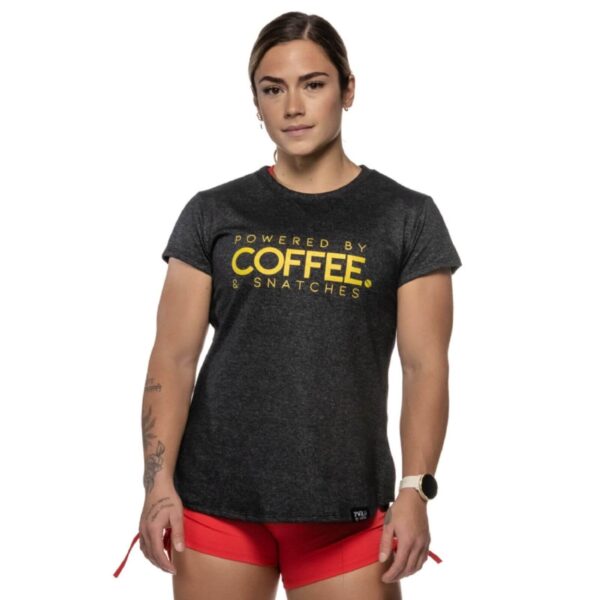 CAMISA PWRD BY COFFE - SNATCHES PRETO COM DOURADO