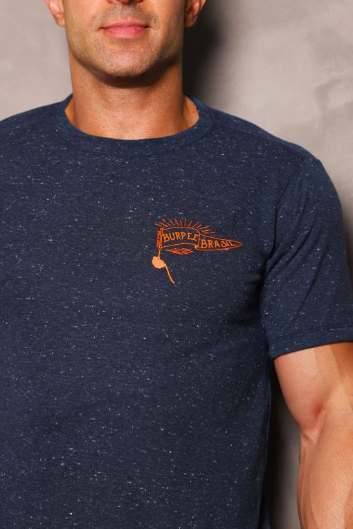 Camisa T-Shirt Burpee Brasil Rope Style – Navy & Orange