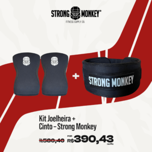 Kit Joelheira + Cinto - Strong Monkey