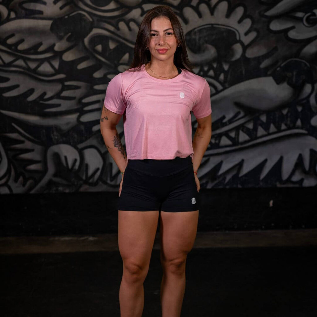 Cropped Strong Monkey - Pink