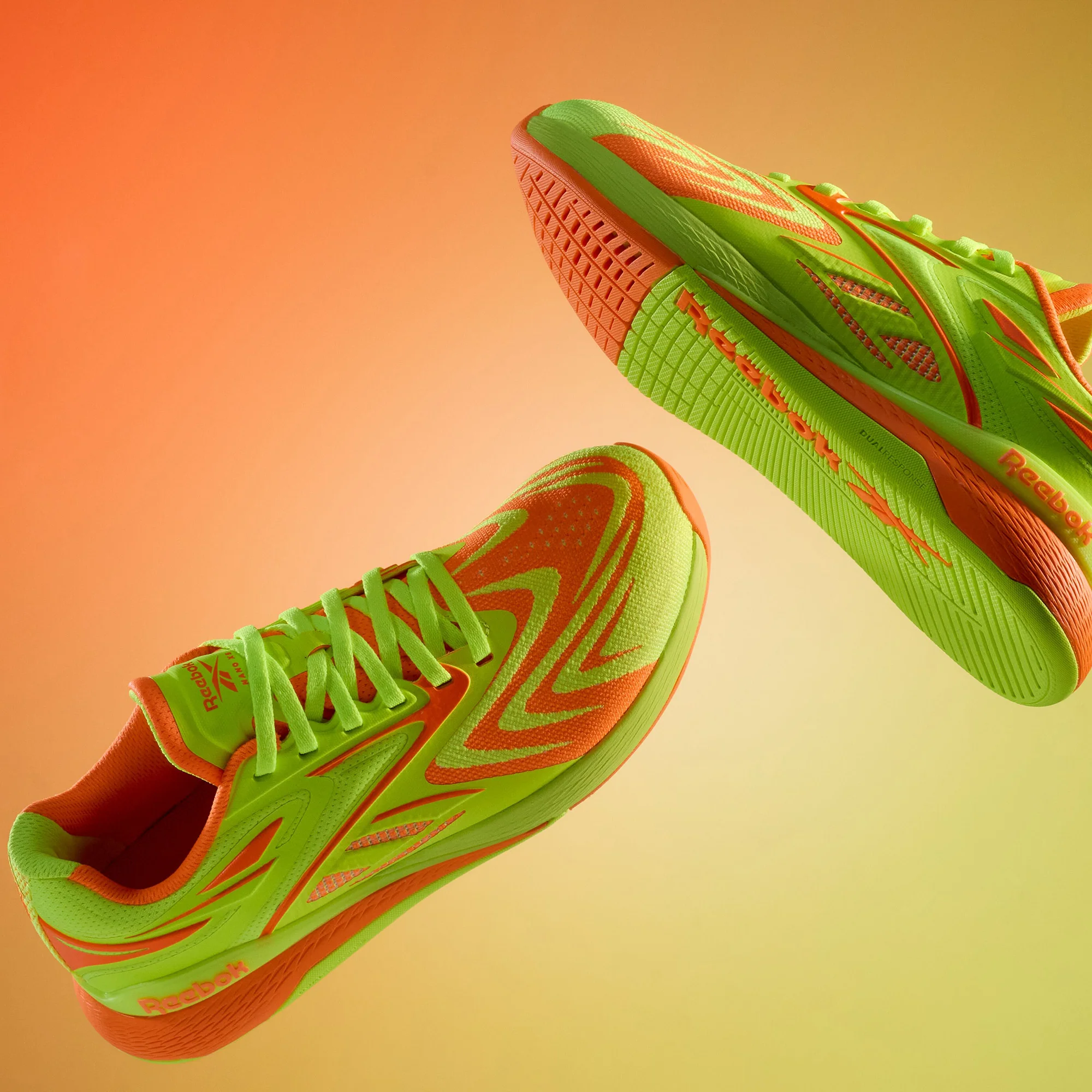 Tênis Reebok Nano XV Edge - Digital Lime/Atomic Tangerine - Imagem 2