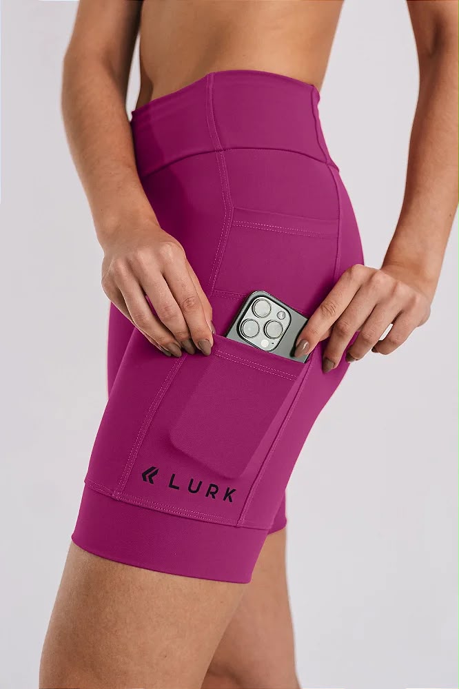 Short de Corrida Lurk 7 bolsos - Fúcsia - Imagem 3