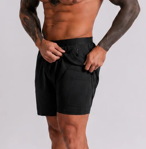 Shorts V4 2 em 1 Lurk - Preto