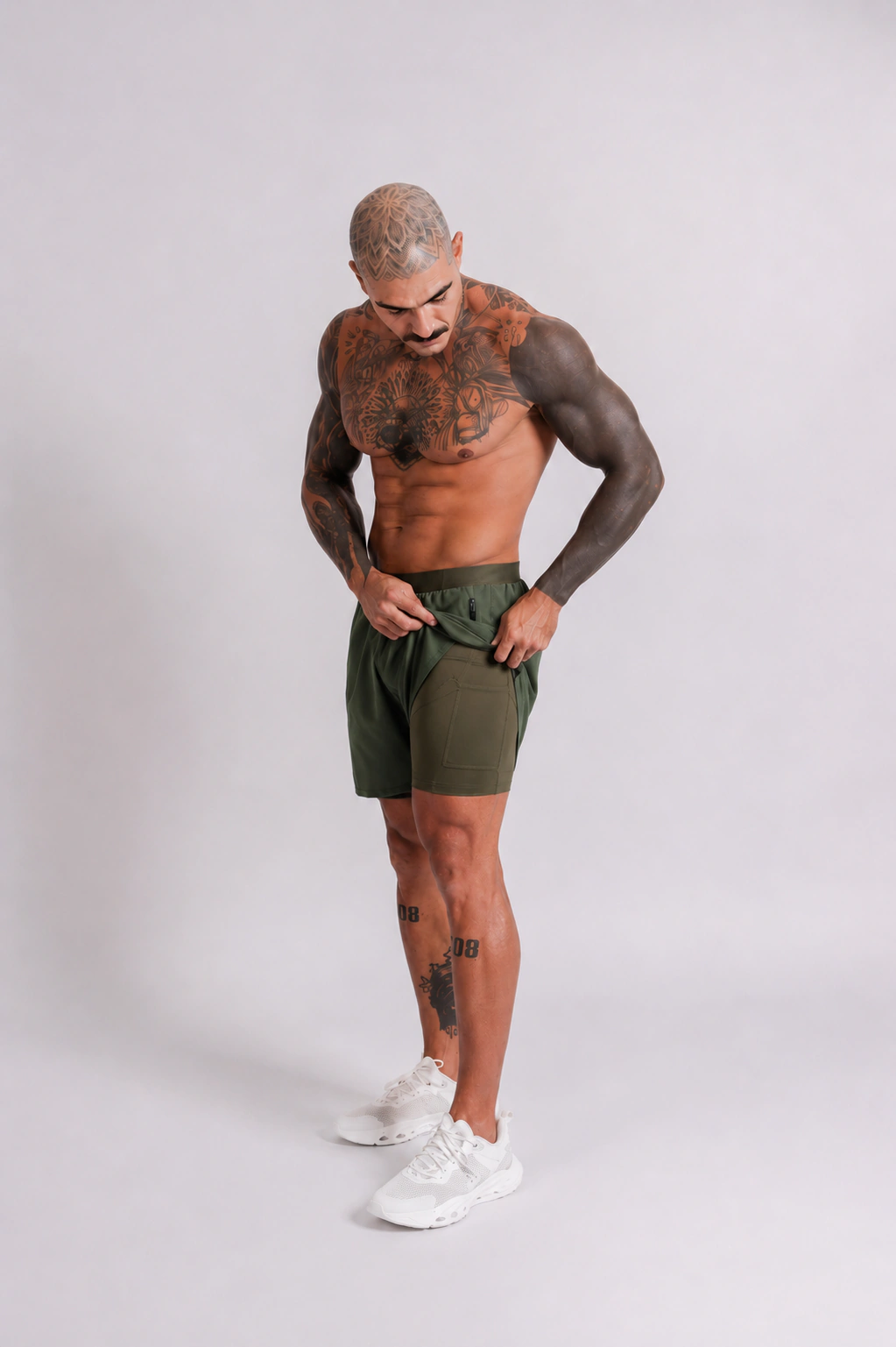 Shorts V4 2 em 1 Lurk Verde - Imagem 2
